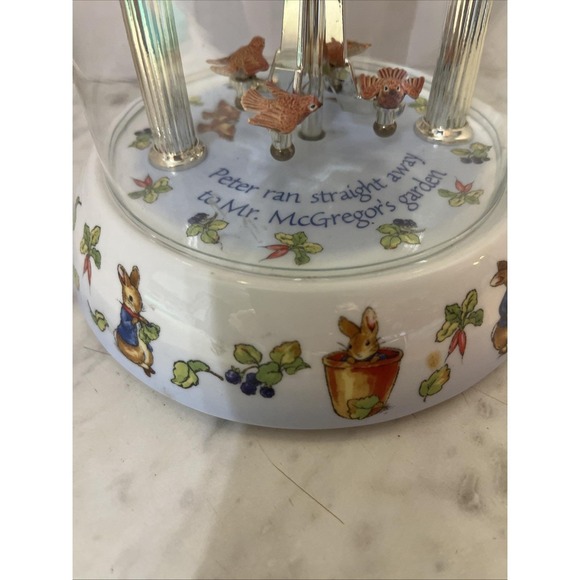 Vintage Peter Rabbit Anniversary Clock 2002 with Swirling Birds Working - Picture 5 of 15